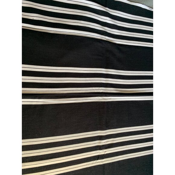 Black & White Striped Fabric By Schwartz Liebman Tex U.S.A. 1/2 Yard 44" Wide Co - Picture 1 of 5